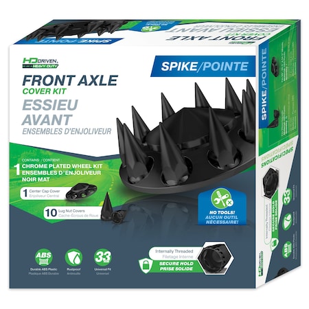 Hd Driven WK Plastic Fr Axle Spike Matte Black Screw On 33mm 076-08612